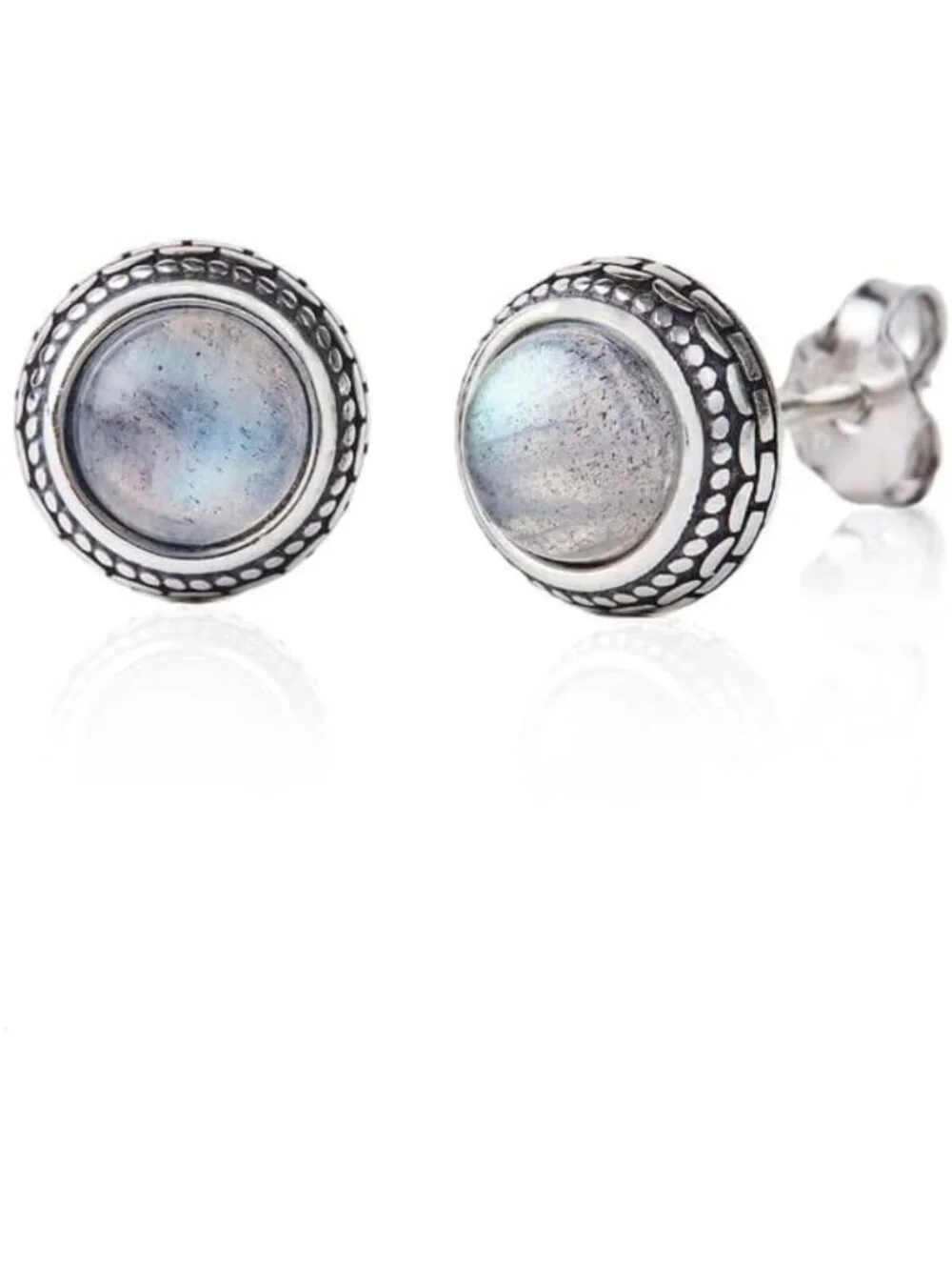 Vintage Boho Crystal Birthstone Earrings - Handmade Silver Jewelry Gift for Her